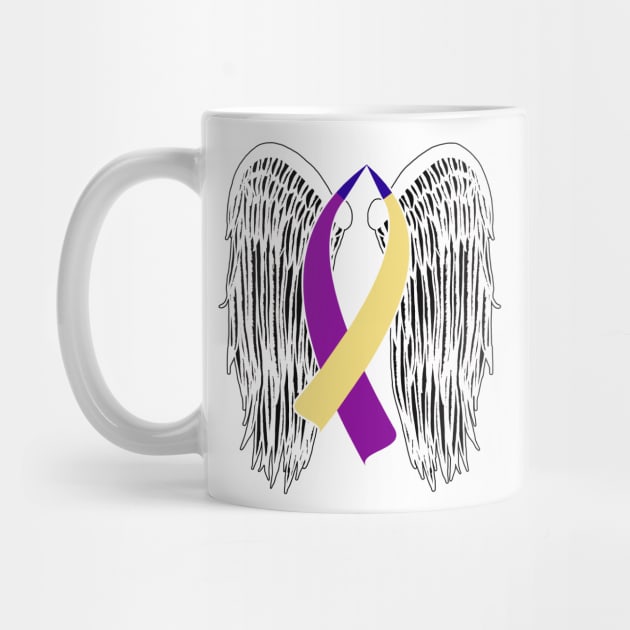 Winged Ribbon Bladder Cancer by BlakCircleGirl